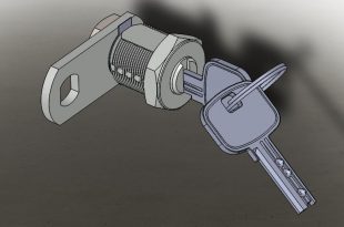 مدل سه بعدی قفل و کلید