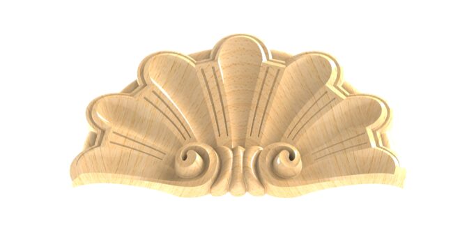 مدل سه بعدی گل چوبی دکوری