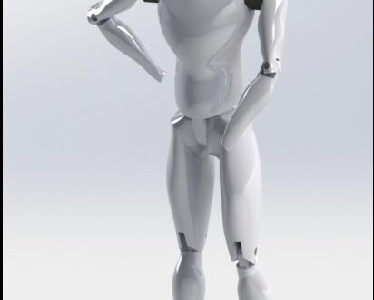مدل سه بعدی بدن ربات انسان