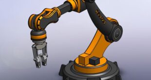 مدل سه بعدی بازوی رباتیک